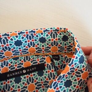 Hammer Made Jadida Geometric Pattern Shirt Multi Colorway Short Sleeve button up